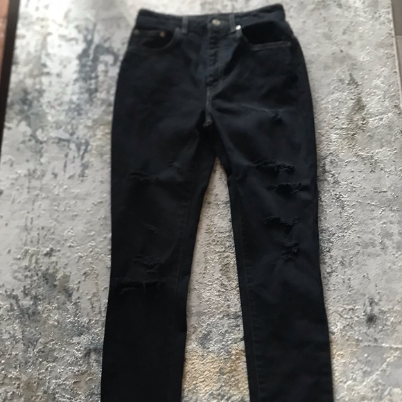 Authentic Saint Laurent Distressed Black Jeans - Picture 2 of 8